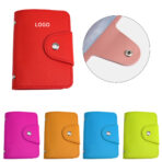 PU Leather Wallets Integrated Money Clip Holder