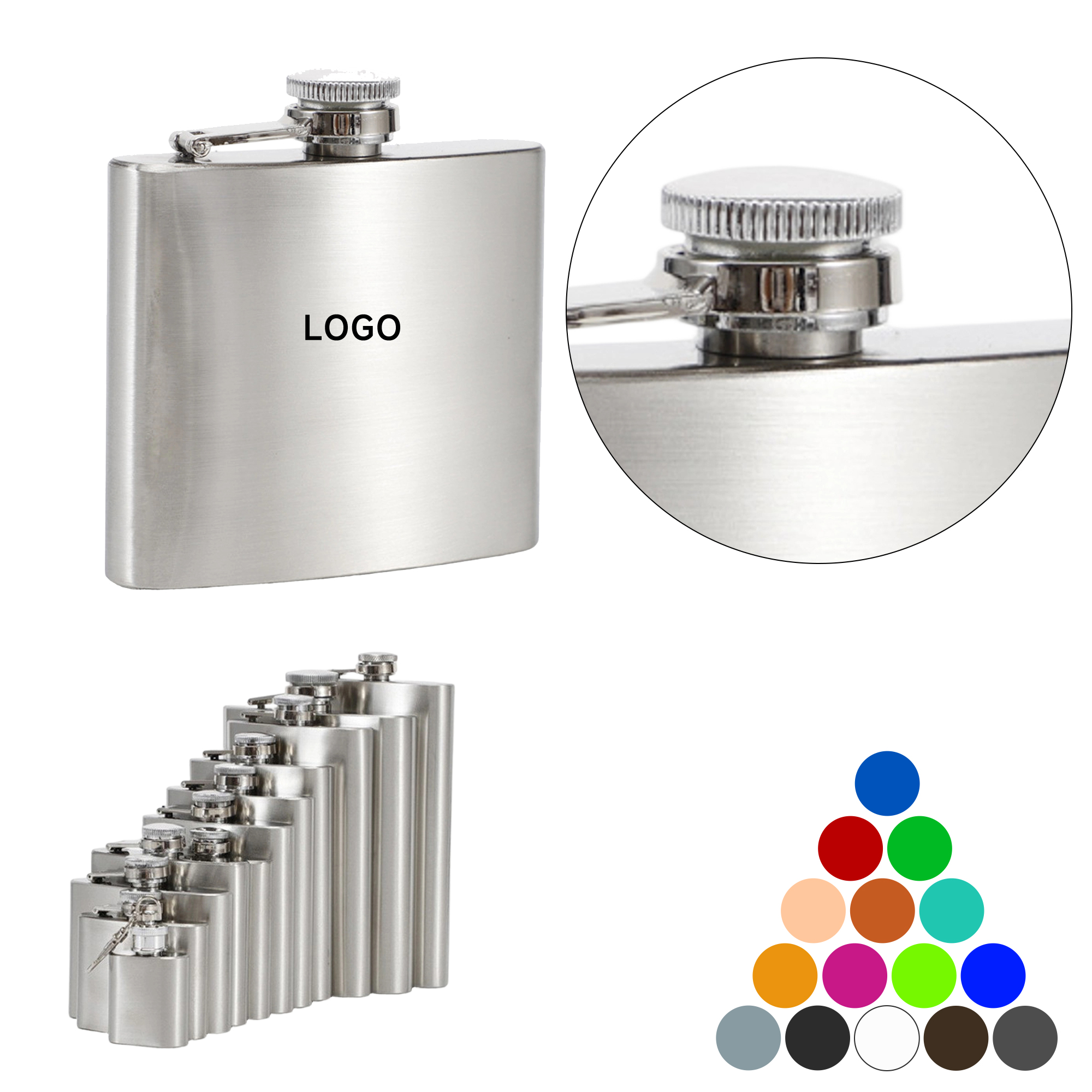 1546 Hip Flask Keychain - Image 1