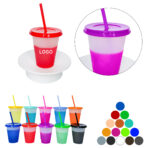 Color Changing Cup With Lid And Straw
