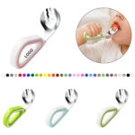 316 Stainless Steel Baby Training Spoon Fork Silicone Handle