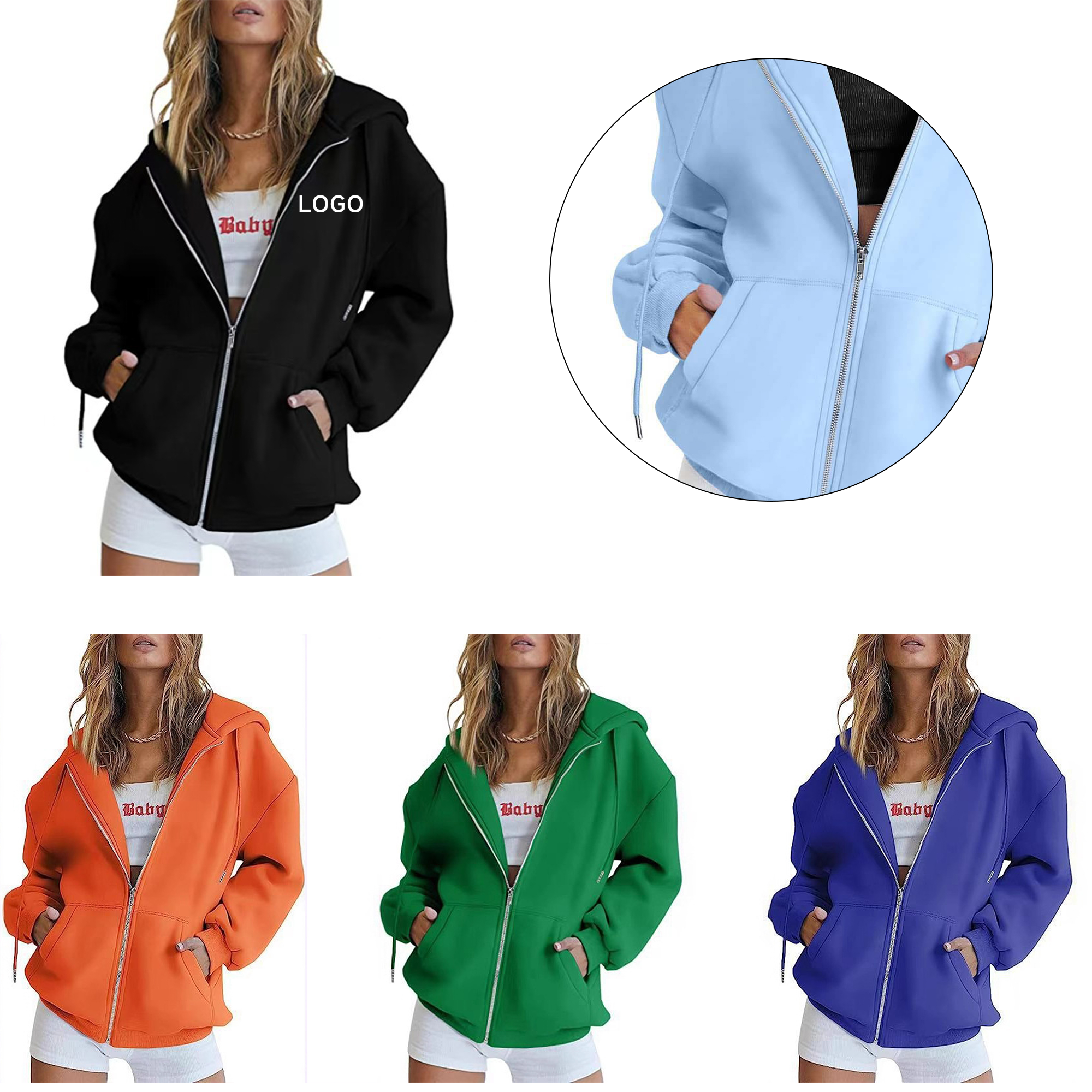 478789789 Women's Casual Long Sleeve Track Jacket - Image 1
