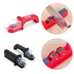 Manual Knife Sharpener Dual Slot Rotating Whetstone