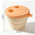 View with Logo  Download Collapsible Silicone Snack Bowl Foldable Flip Lid - Image 8