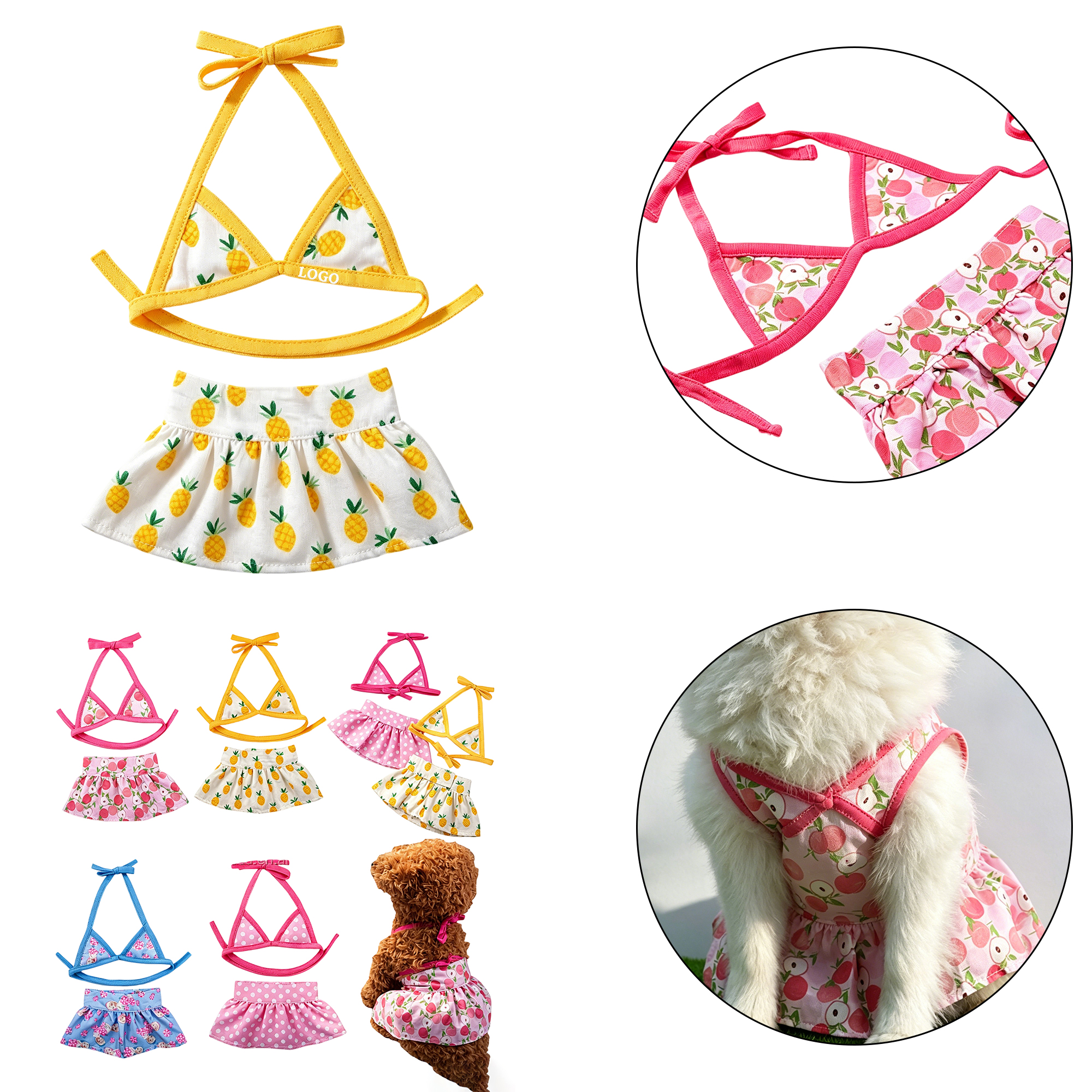 487987 Pet Bikini Swimwear Skirt Set - Image 1