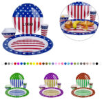 USA Flag Disposable Paper Plate