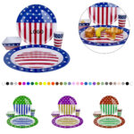 USA Flag Disposable Paper Plate