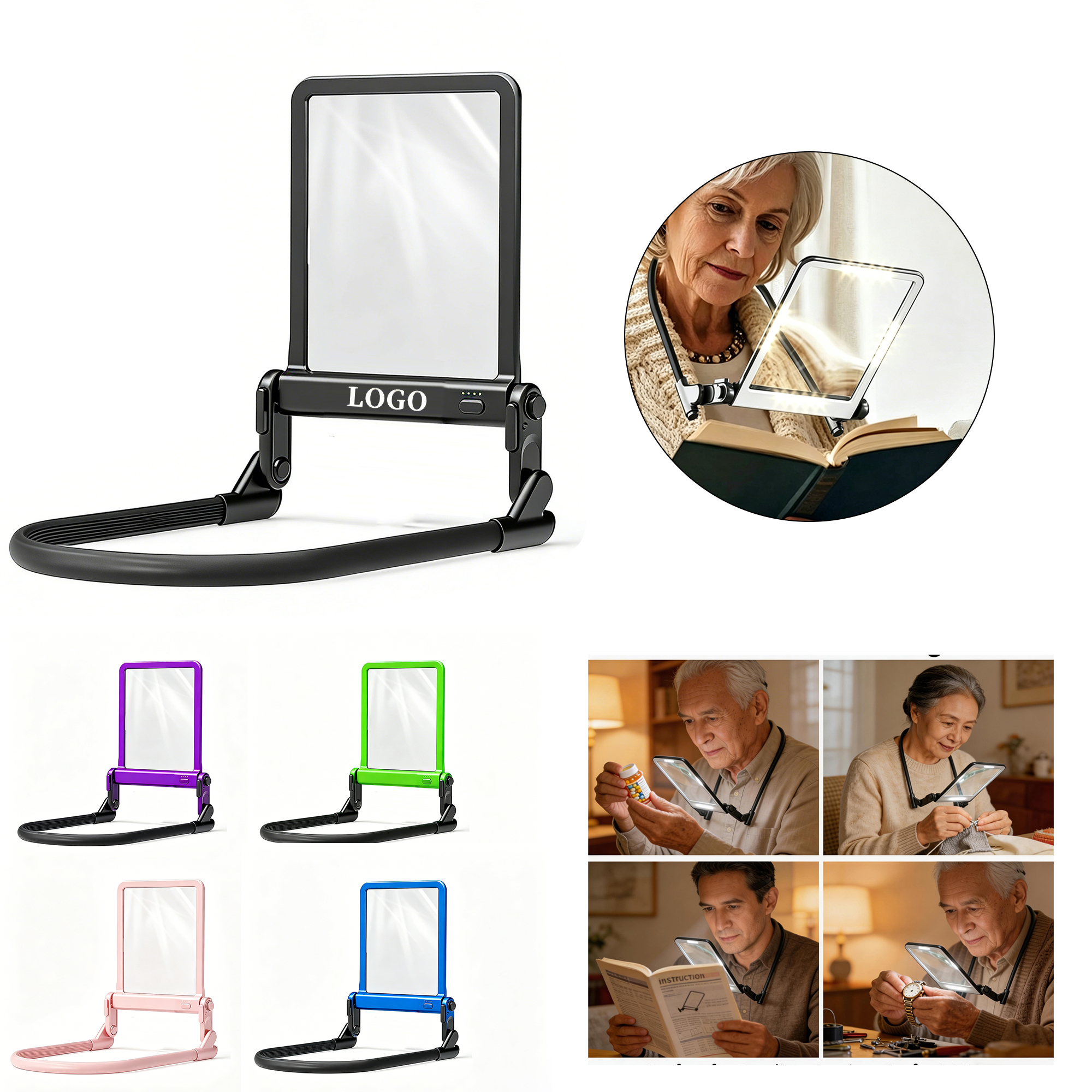 7878 5X Dimmable LED Neck Magnifier - Image 1
