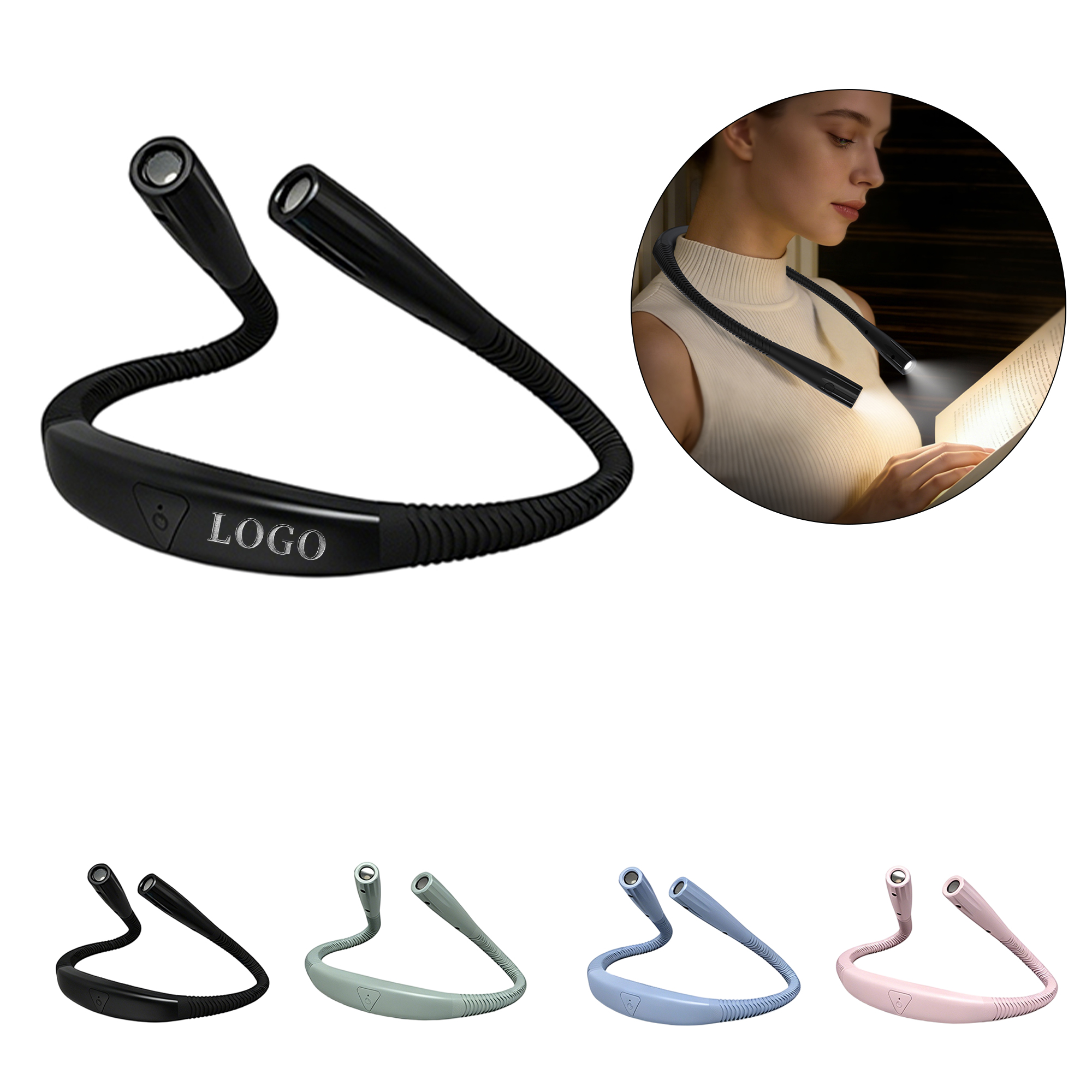 78789 Neck Reading Light Rechargeable Flexible LED Hands Free - Image 1