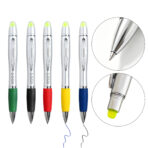 Ballpoint Pen Solid Highlighter Dual End Stylus Combo