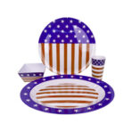 USA Flag Disposable Paper Plate - Image 3