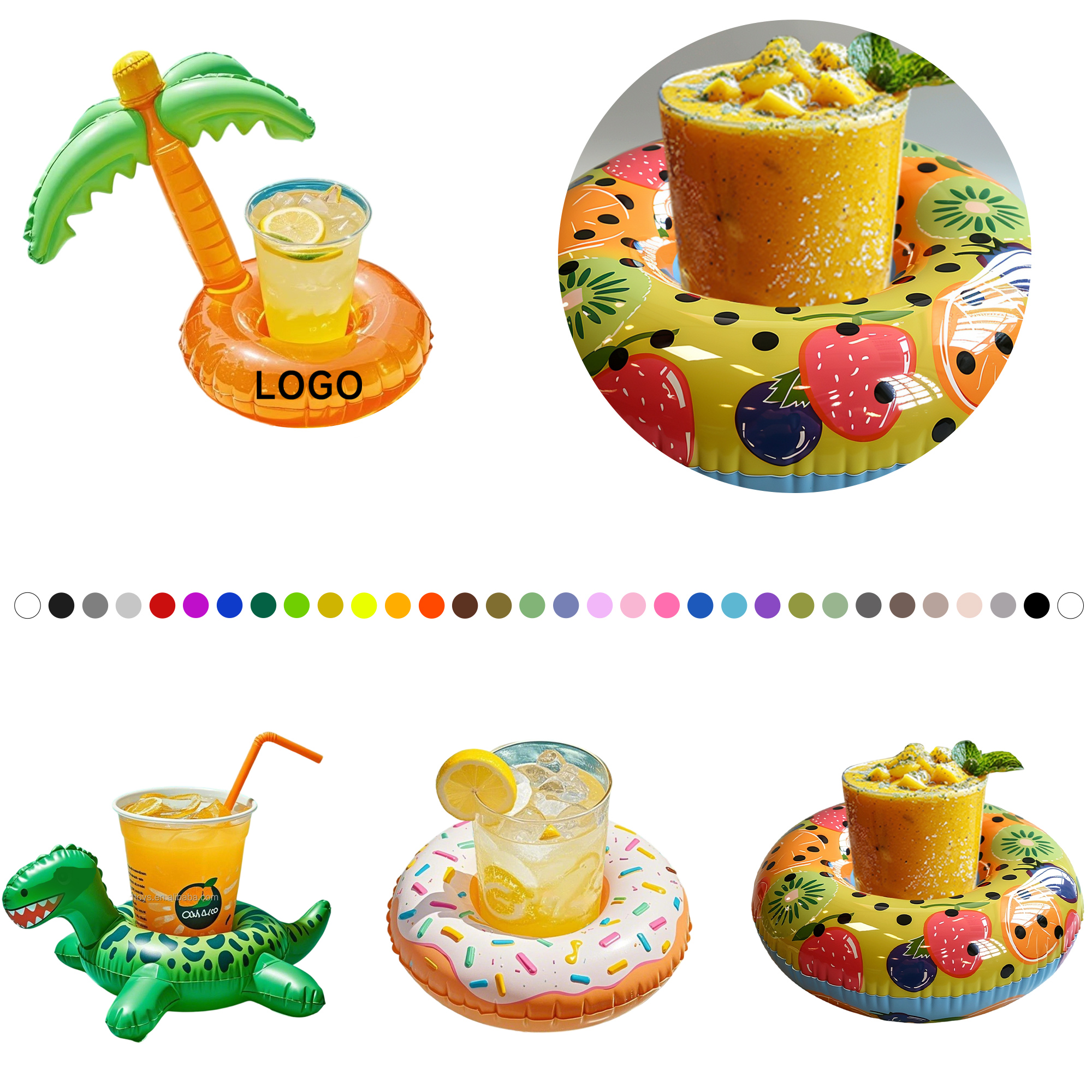 7897 Inflatable Floating Drink Holder For Pool - Image 1
