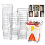 Disposable Plastic Square Dessert Cup - Image 3