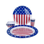 USA Flag Disposable Paper Plate - Image 4