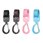 Stroller Hook ABS Carabiner Velcro Strap Clip - Image 2