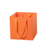 Square Paper Bag with Ribbon Handle - Image 4