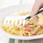 Long-style Stainless Steel Pasta Tongs - Image 2
