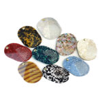 Foldable Comb Mirror Set Anti Static Acetate Hair Brush - Image 4