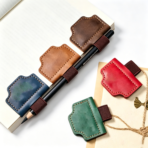 Magnetic Leather Bookmark Pen Holder - Image 5