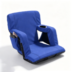 Foldable Stadium Seat with Adjustable Backrest and Cup Holder - Image 4