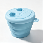 Collapsible Silicone Snack Bowl Foldable Flip Lid - Image 2