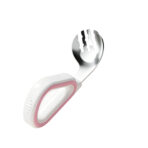 316 Stainless Steel Baby Training Spoon Fork Silicone Handle - Image 2
