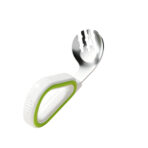 316 Stainless Steel Baby Training Spoon Fork Silicone Handle - Image 4