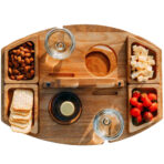 Portable Wooden Wine Rack and Outdoor Picnic Table - Image 3
