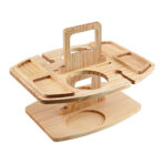 Portable Wooden Wine Rack and Outdoor Picnic Table - Image 4